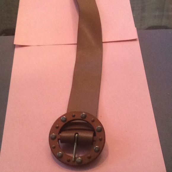 Another Line Split Leather Wood & Studs Buckle M - Picture 5 of 6